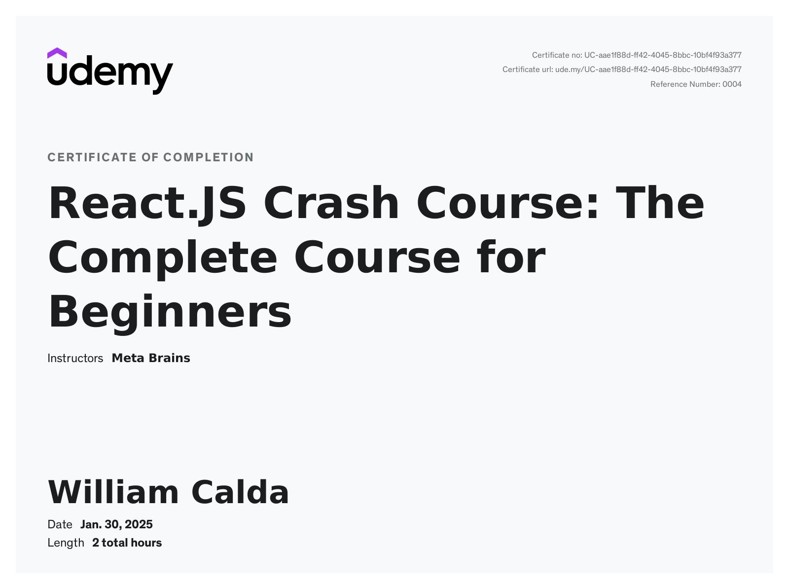 React JS Course