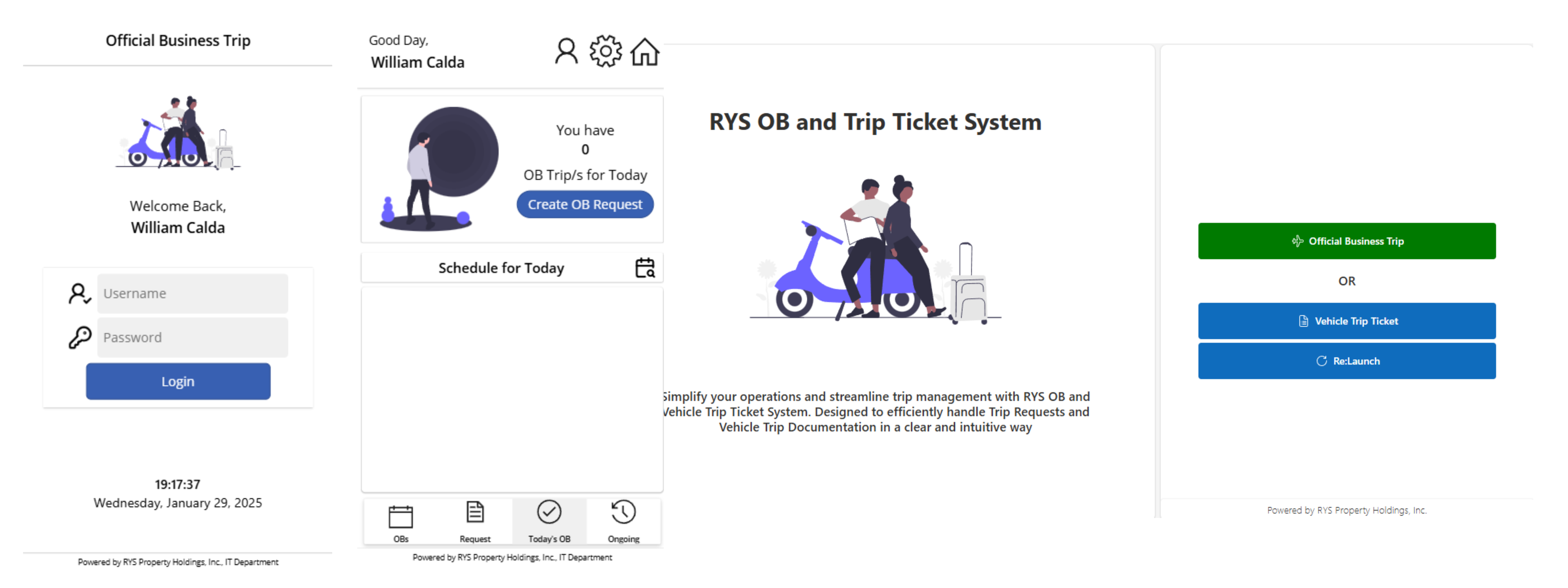 Official Business Trip & QR Scanner